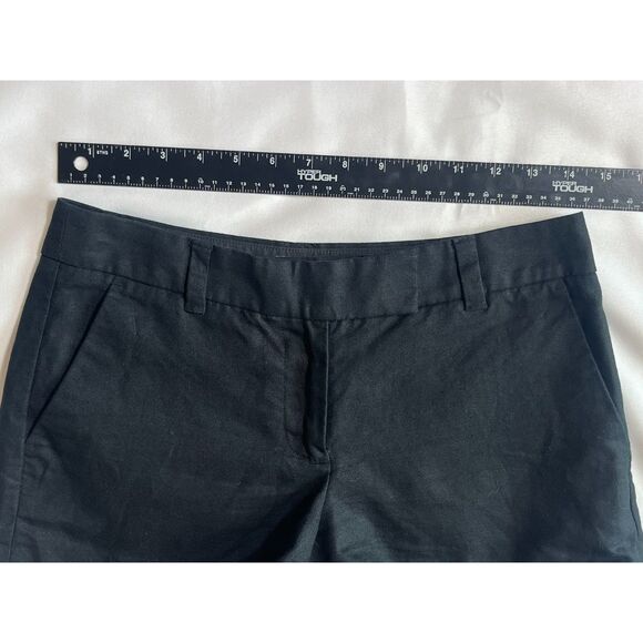 J Crew Black Linen Scalloped Shorts Size O EUC Beach Preppy Cruise Bootie - Picture 7 of 7